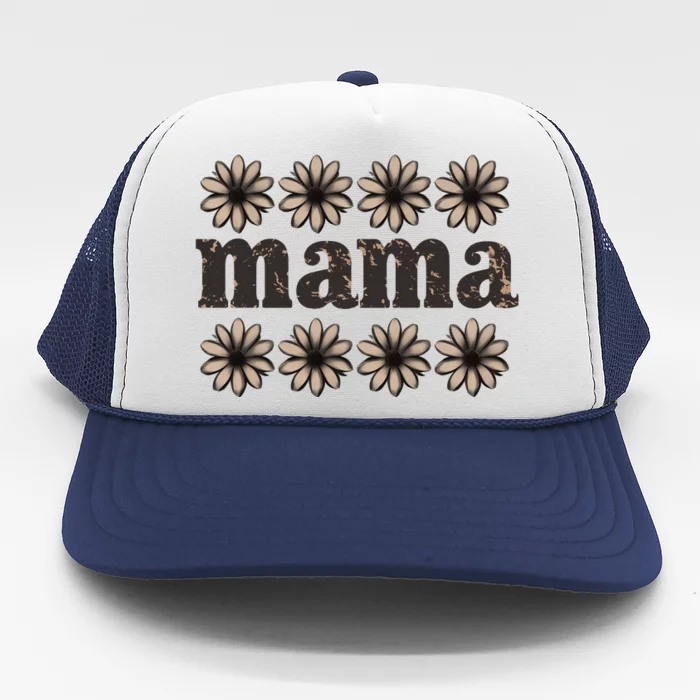 Daisy Floral Mama Mom Mother Family Trucker Hat