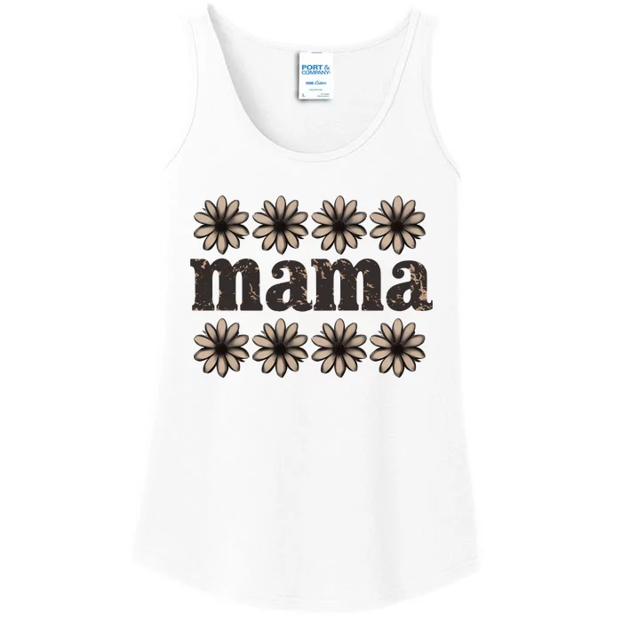 Daisy Floral Mama Mom Mother Family Ladies Essential Tank