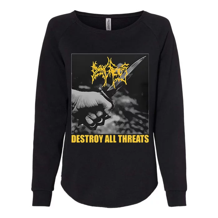 Dying Fetus Merch Destroy All Threats Womens California Wash Sweatshirt