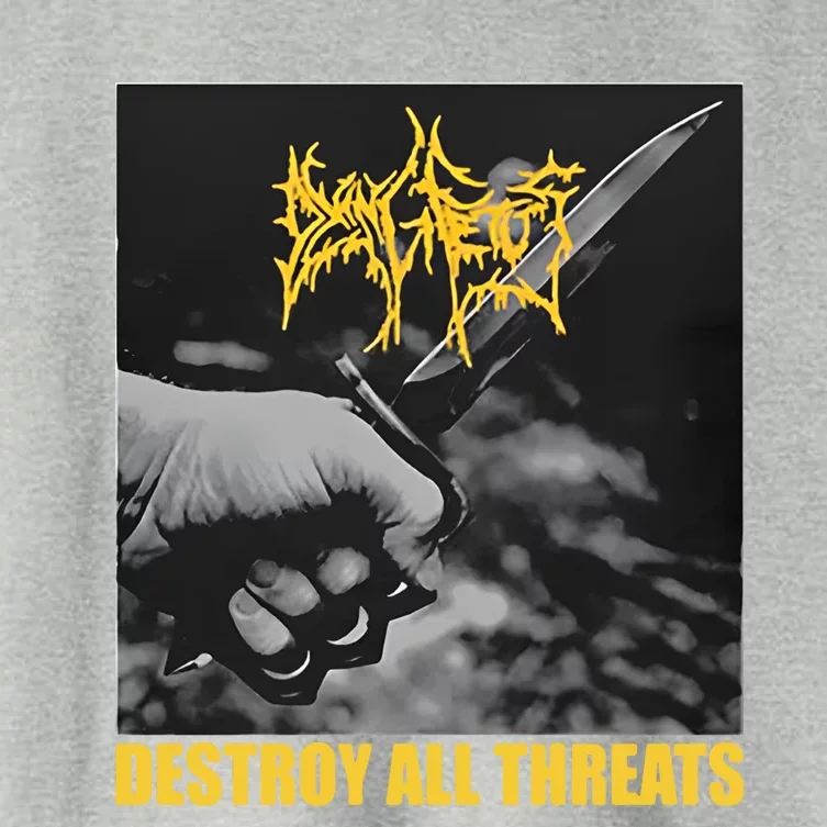 Dying Fetus Merch Destroy All Threats Women's Crop Top Tee