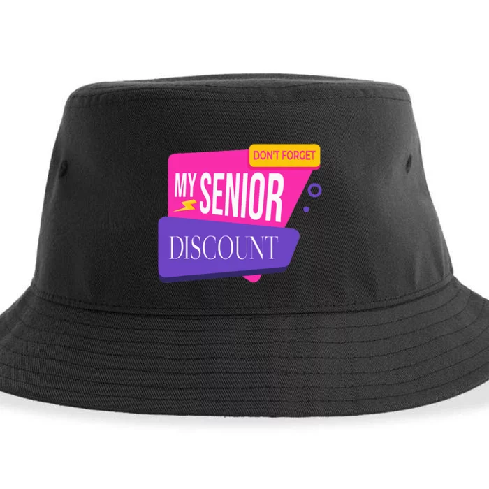 DonT Forget My Senior Discount Elderly Senior Citizen Sustainable Bucket Hat