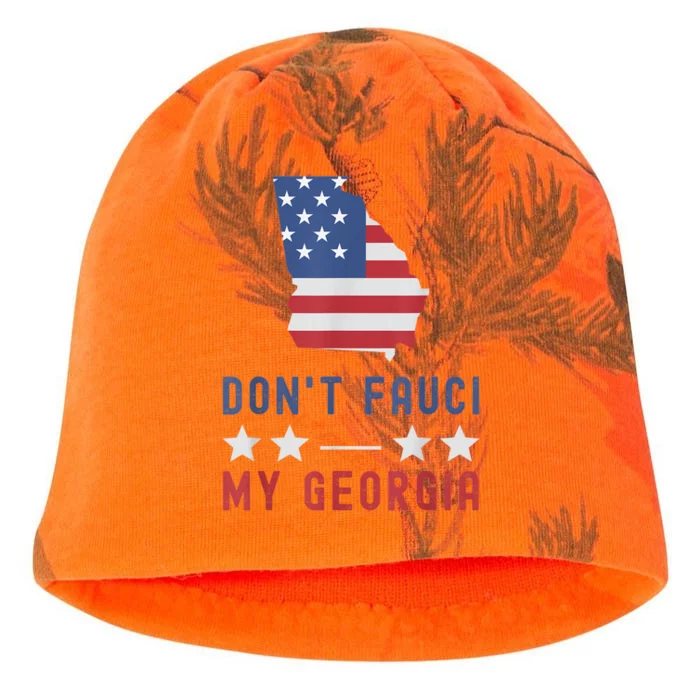 Don't Fauci My Georgia USA Flag Patriotic American Map Kati - Camo Knit Beanie