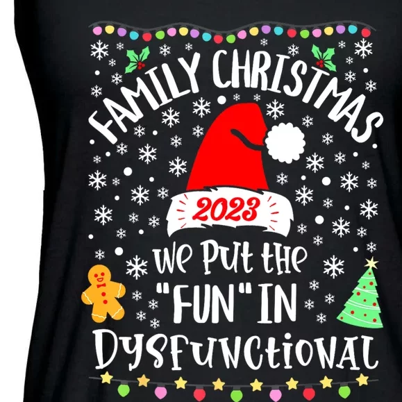 Dysfunctional Funny Matching Family Christmas Pajamas Xmas Ladies Essential Flowy Tank