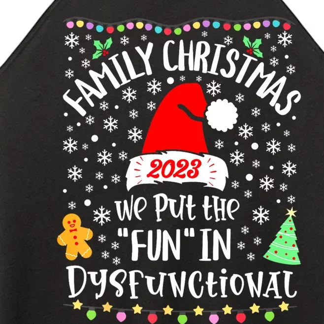 Dysfunctional Funny Matching Family Christmas Pajamas Xmas Women’s Perfect Tri Rocker Tank