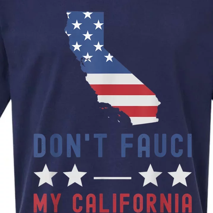 Don't Fauci My California USA Flag Patriotic American Map Sueded Cloud Jersey T-Shirt