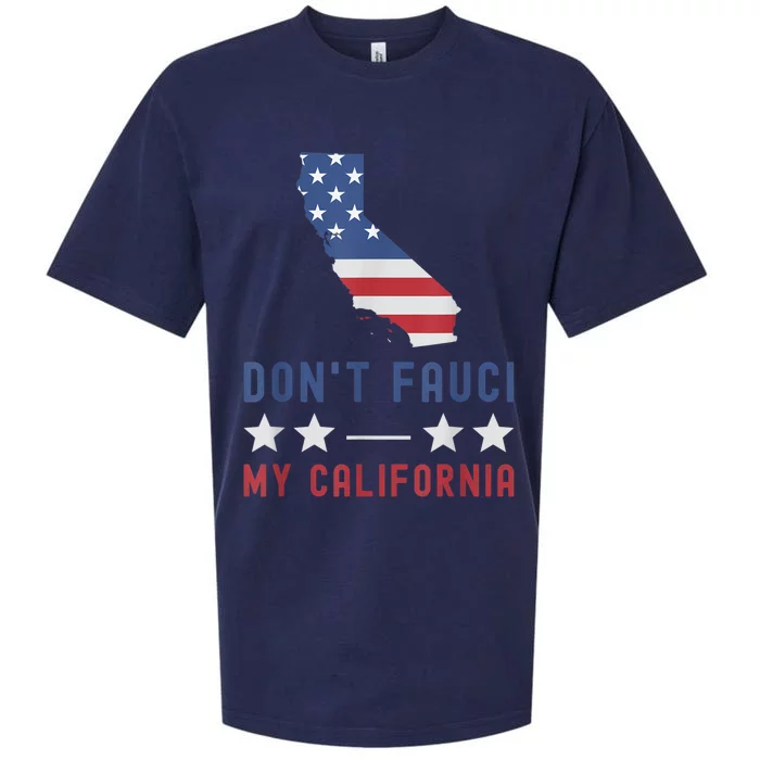 Don't Fauci My California USA Flag Patriotic American Map Sueded Cloud Jersey T-Shirt