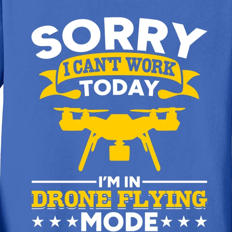 Drone Flying Mode Drone Racing Funny Drone Pilot Funny Gift Kids Long Sleeve Shirt