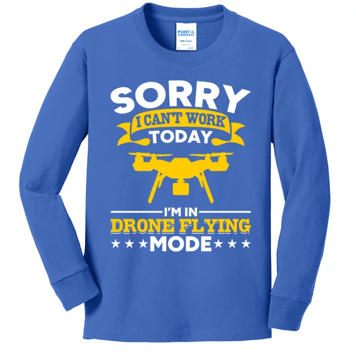 Drone Flying Mode Drone Racing Funny Drone Pilot Funny Gift Kids Long Sleeve Shirt