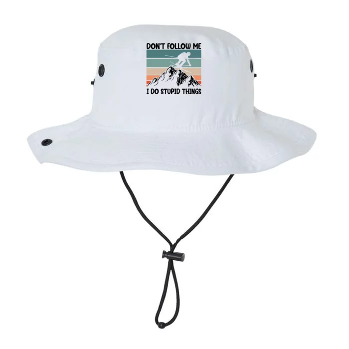 Don't Follow Me I Do Stupid Things Funny Skiing Legacy Cool Fit Booney Bucket Hat