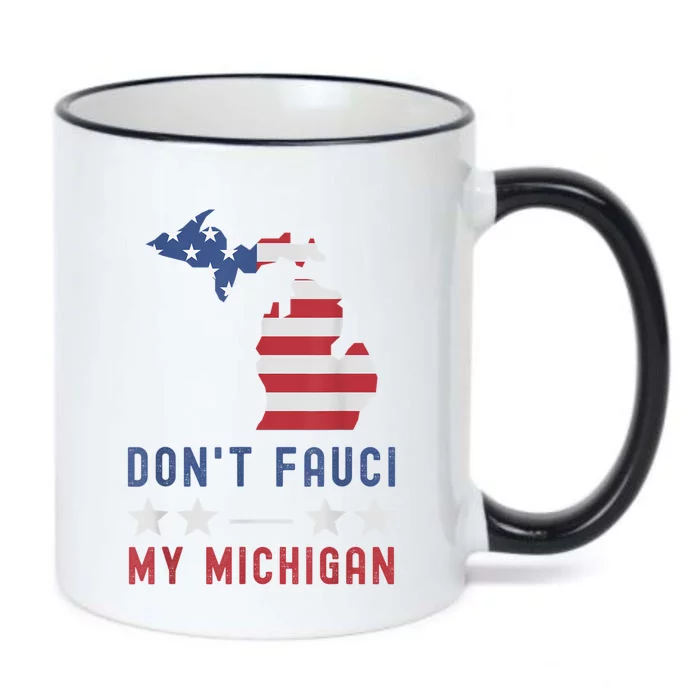 Don't Fauci My Michigan USA Flag American Patriot Funny Black Color Changing Mug