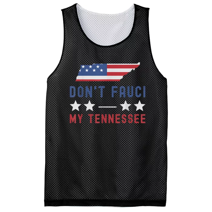 Don't Fauci My Tennessee USA Flag American Patriot Funny Mesh Reversible Basketball Jersey Tank