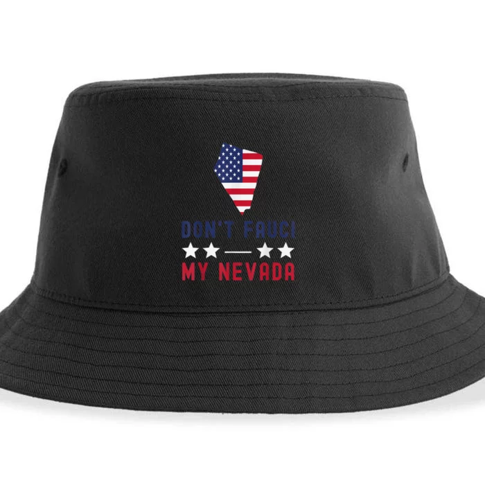 Don't Fauci My Nevada USA Flag American Patriot Funny Sustainable Bucket Hat