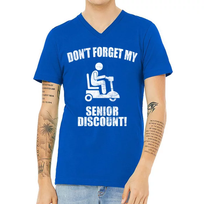 Don't Forget My Senior Discount Funny V-Neck T-Shirt