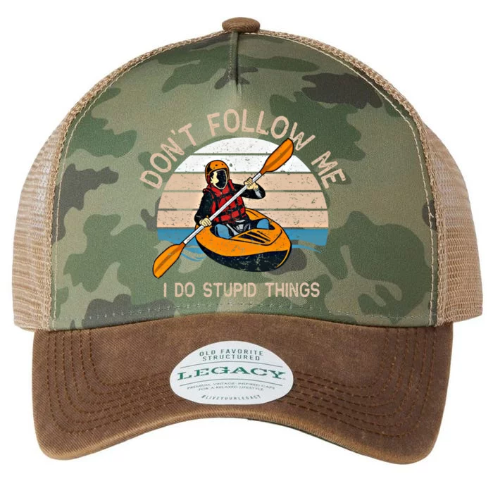 DonT Follow Me I Do Stupid Things Kayaking Kayak Gift Legacy Tie Dye Trucker Hat