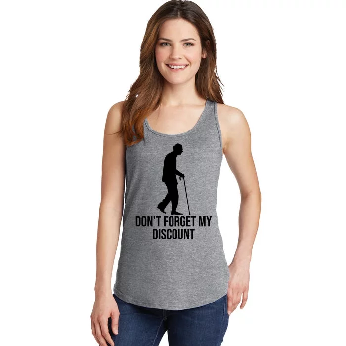 Dont Forget My Discount Funny Old People Ladies Essential Tank