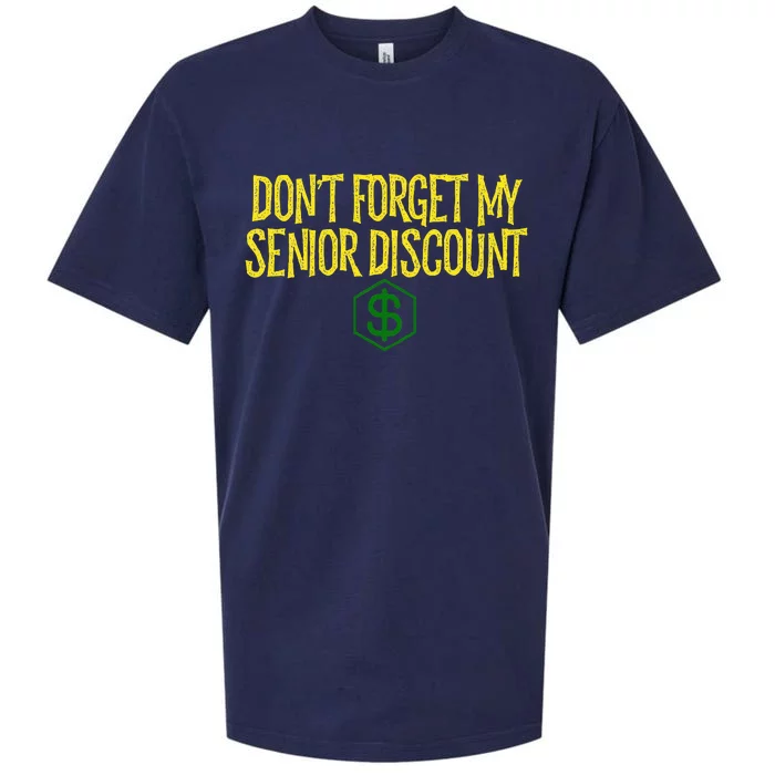 DonT Forget My Senior Discount Funny Senior Citizens Sueded Cloud Jersey T-Shirt