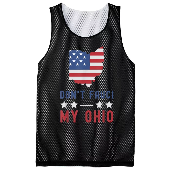 Don't Fauci My Ohio USA Flag American Patriot Funny Mesh Reversible Basketball Jersey Tank