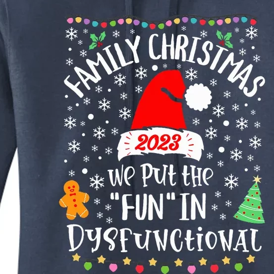 Dysfunctional Funny Matching Family Christmas Pajamas XMas Women's Pullover Hoodie