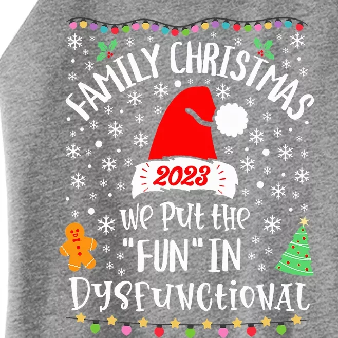 Dysfunctional Funny Matching Family Christmas Pajamas XMas Women’s Perfect Tri Rocker Tank