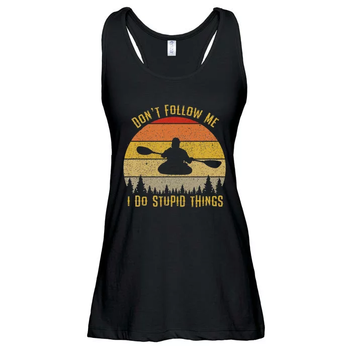 DonT Follow Me I Do Stupid Things Kayaking Ladies Essential Flowy Tank