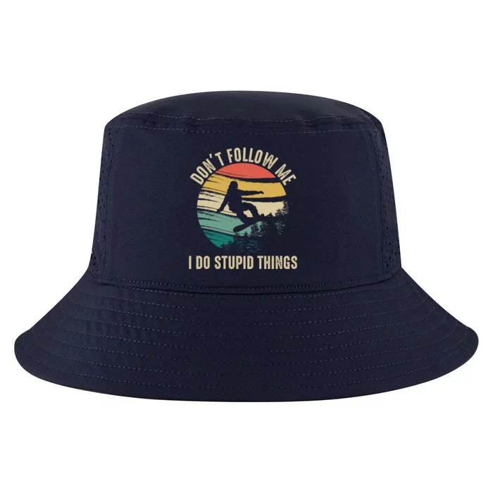 Don't Follow Me I Do Stupid Things Snowboard Snowboarding Cool Gift Cool Comfort Performance Bucket Hat