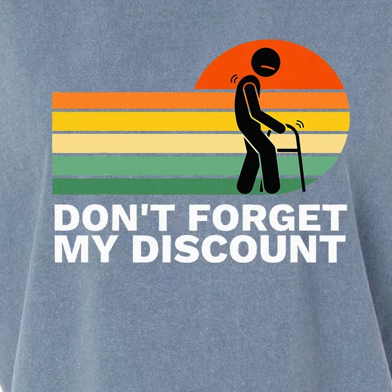 DonT Forget My Discount Funny Old People Gag Garment-Dyed Women's Muscle Tee