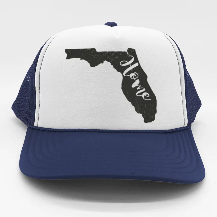 Distressed Floridian Native Outfit Outline Florida Home Trucker Hat