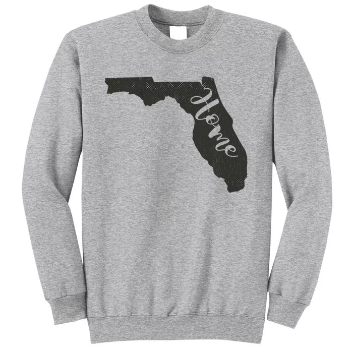 Distressed Floridian Native Outfit Outline Florida Home Tall Sweatshirt