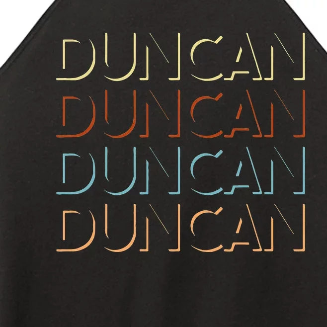 Duncan First Name My Personalized Named Women’s Perfect Tri Rocker Tank