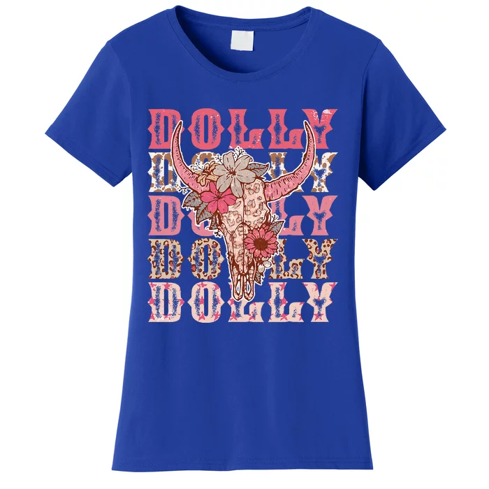 Dolly First Name Guitar Pink Cowgirl Western Women's T-Shirt