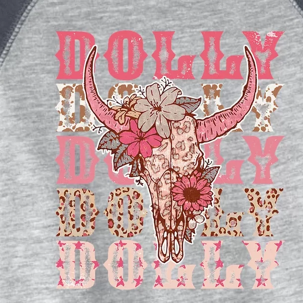 Dolly First Name Guitar Pink Cowgirl Western Toddler Fine Jersey T-Shirt