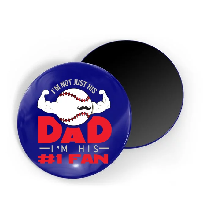 Dad Father Number One Fan Family Baseball Great Gift Magnet