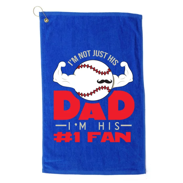 Dad Father Number One Fan Family Baseball Great Gift Platinum Collection Golf Towel