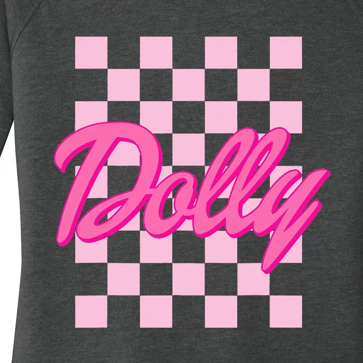 Dolly First Name Style 70s Personalized Gift Women's Perfect Tri Tunic Long Sleeve Shirt