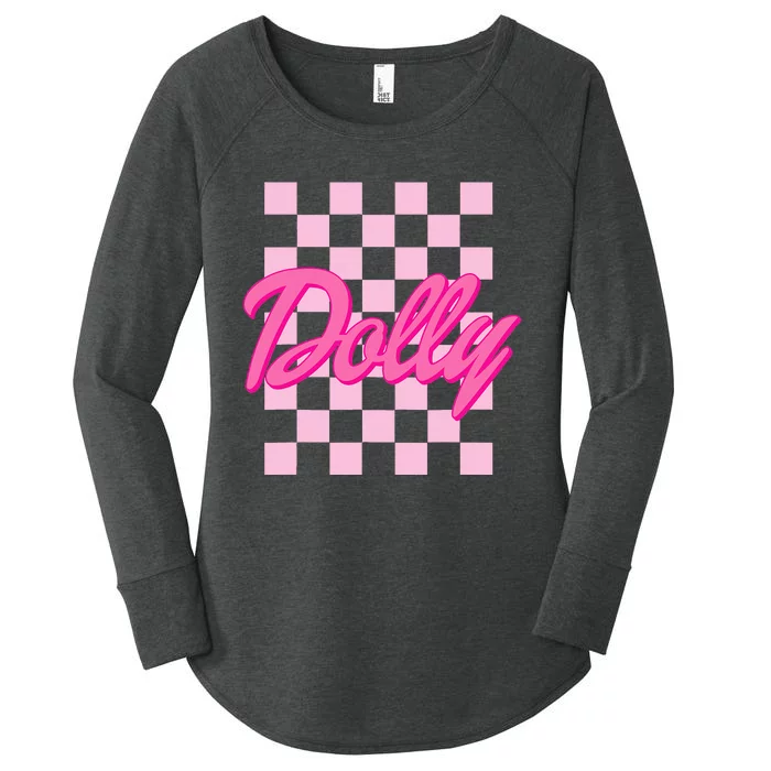 Dolly First Name Style 70s Personalized Gift Women's Perfect Tri Tunic Long Sleeve Shirt