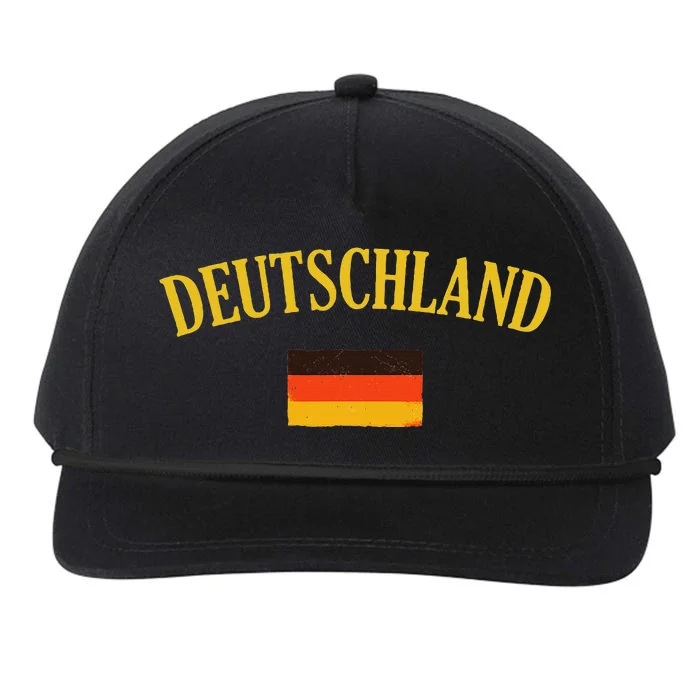 Deutschland Flag Of Germany Flag Snapback Five-Panel Rope Hat