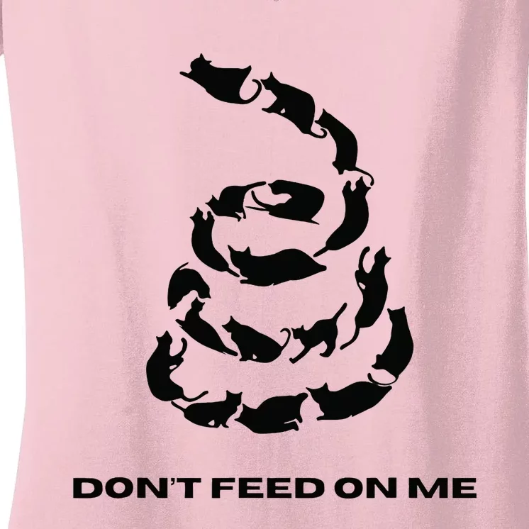 DonT Feed On Me Cats Women's V-Neck T-Shirt