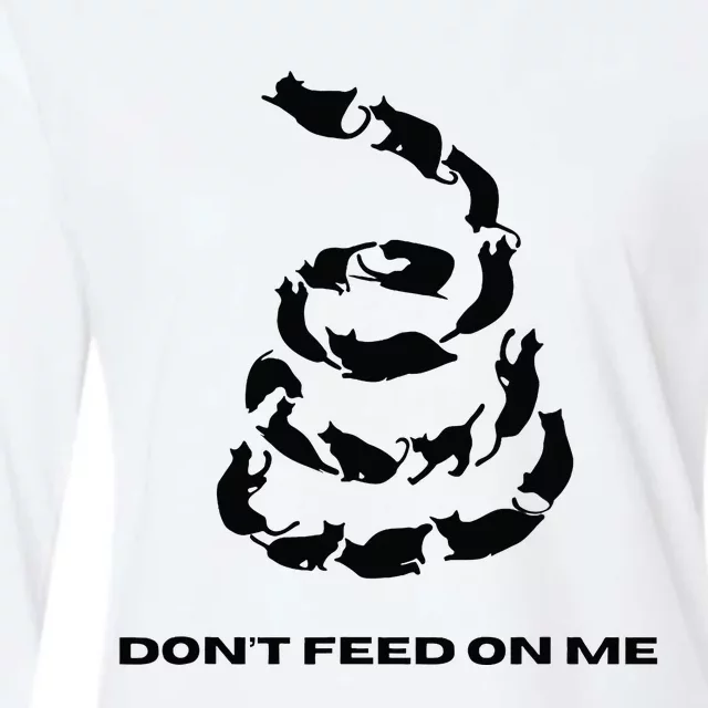 DonT Feed On Me Cats Womens Cotton Relaxed Long Sleeve T-Shirt