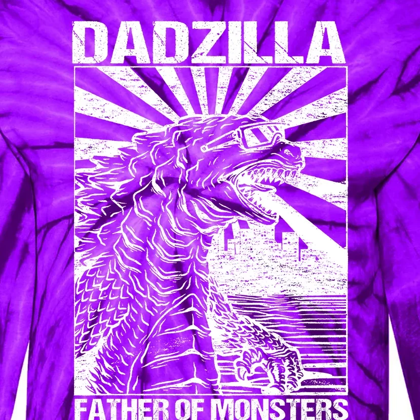 Dadzilla Father Of Monsters Tie-Dye Long Sleeve Shirt