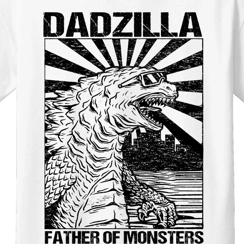 Dadzilla Father Of Monsters Kids T-Shirt