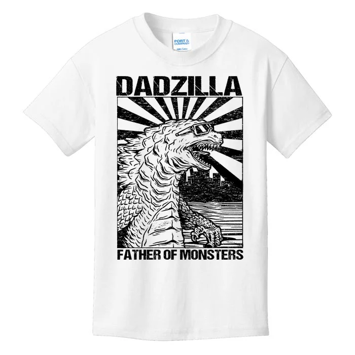 Dadzilla Father Of Monsters Kids T-Shirt