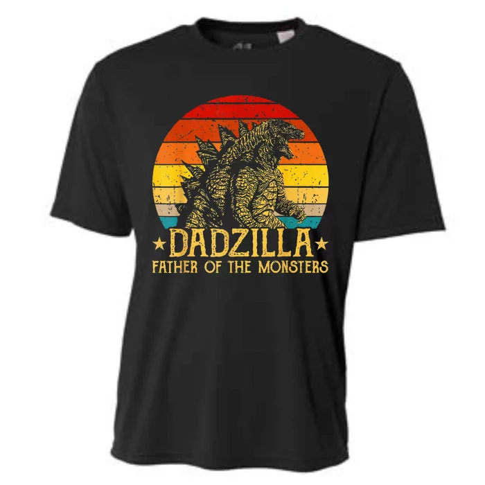 Dadzilla Father Of The Monsters Sunset Cooling Performance Crew T-Shirt