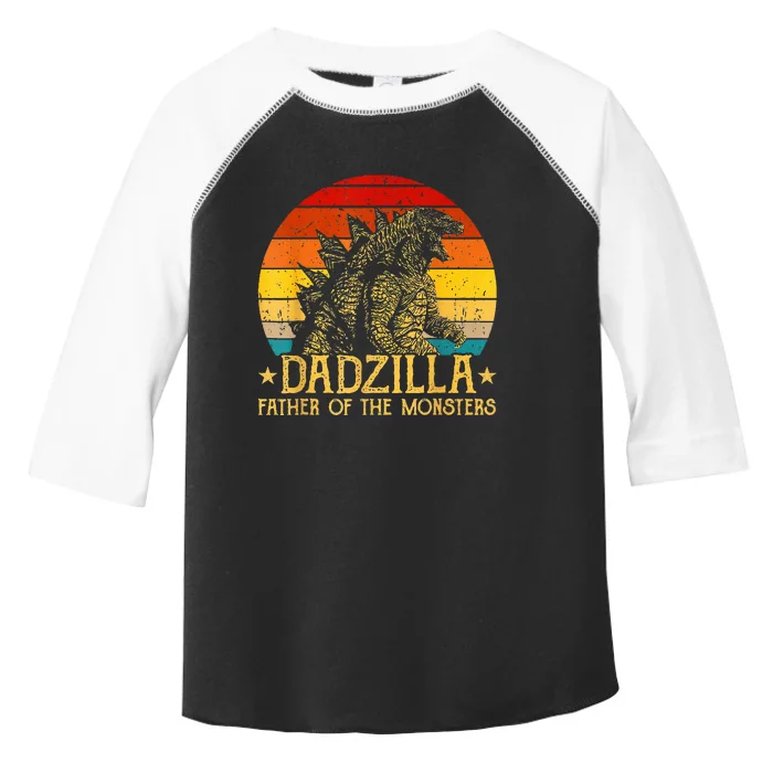 Dadzilla Father Of The Monsters Sunset Toddler Fine Jersey T-Shirt