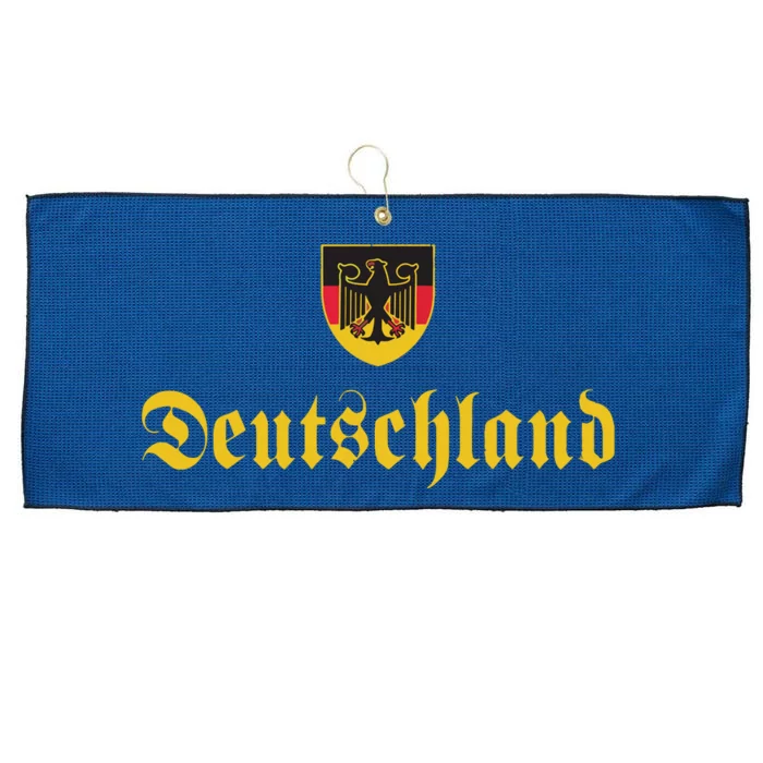 Deutschland Flag Of German I Love From Germany Large Microfiber Waffle Golf Towel