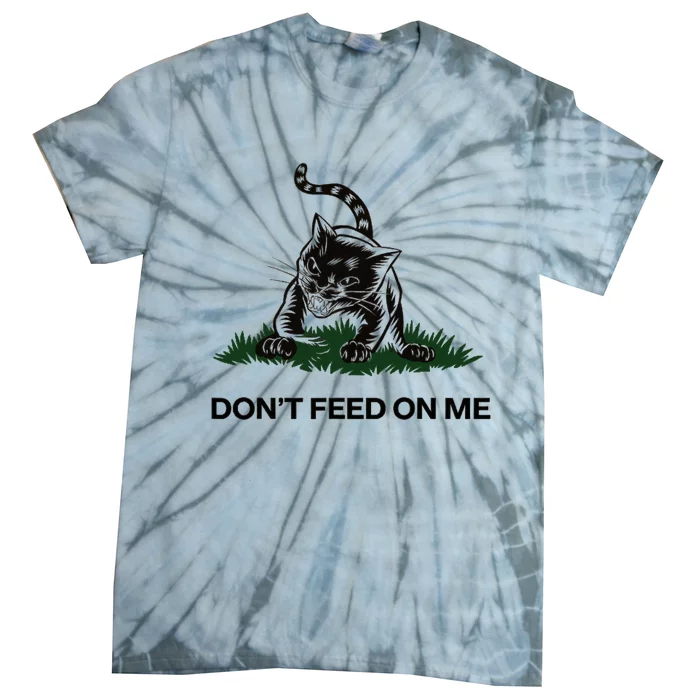 “Don’T Feed On Me” Gadsden Flag Style Cat Tie-Dye T-Shirt