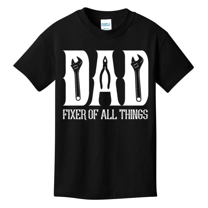 Dad Fixer Of All Things Funny Tools Dad Gifts Kids T-Shirt