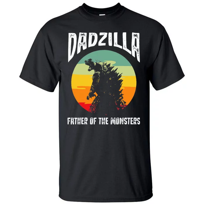 Dadzilla Father Of The Monsters Retro Vintage Sunset Tall T-Shirt