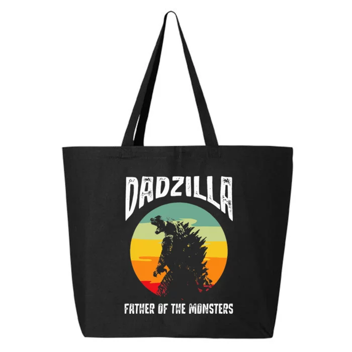 Dadzilla Father Of The Monsters Retro Vintage Sunset 25L Jumbo Tote