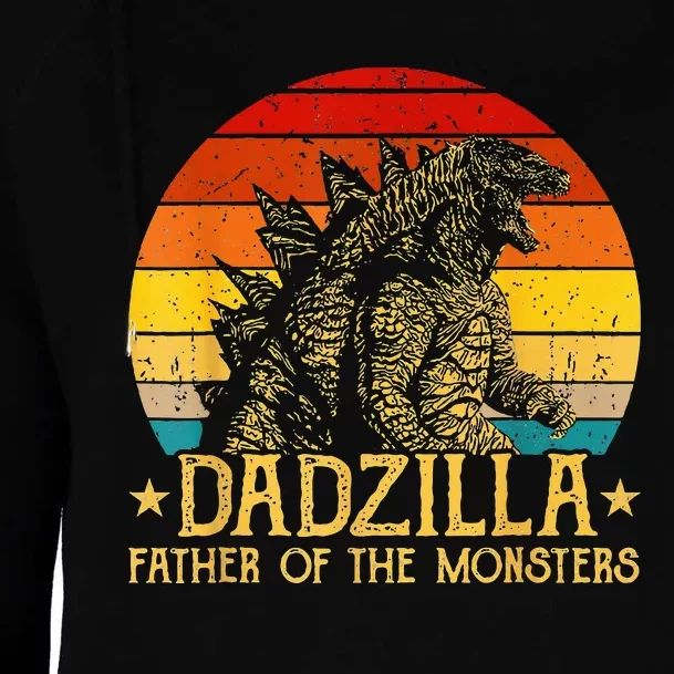 Dadzilla Father Of The Monsters Retro Womens Funnel Neck Pullover Hood