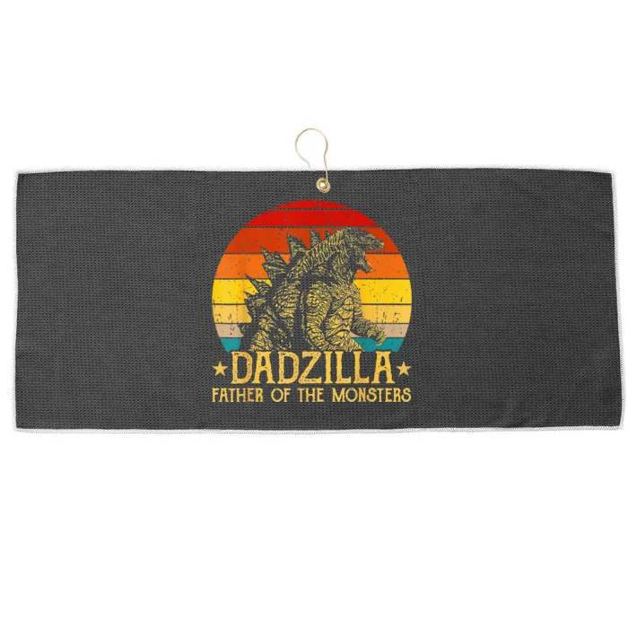 Dadzilla Father Of The Monsters Retro Large Microfiber Waffle Golf Towel